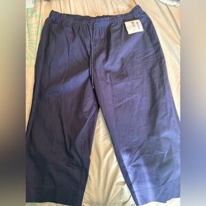 Coral Bay Navy Wide-Leg Capris